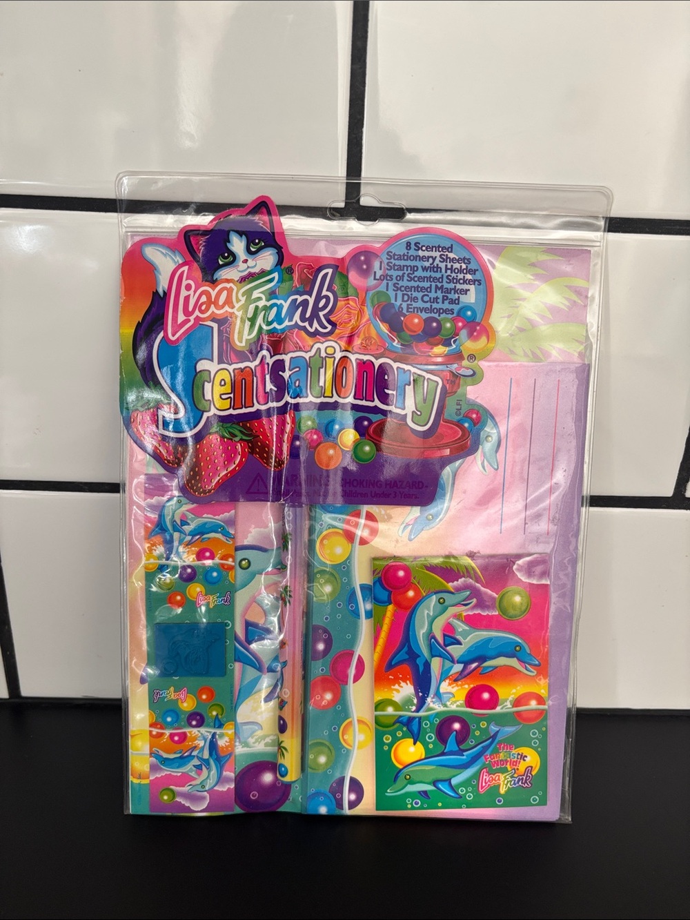 Vintage Lisa Frank "Scentsationery" Dancing
Dolphins Stationery Set